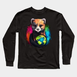 Ferret Earth Day Long Sleeve T-Shirt